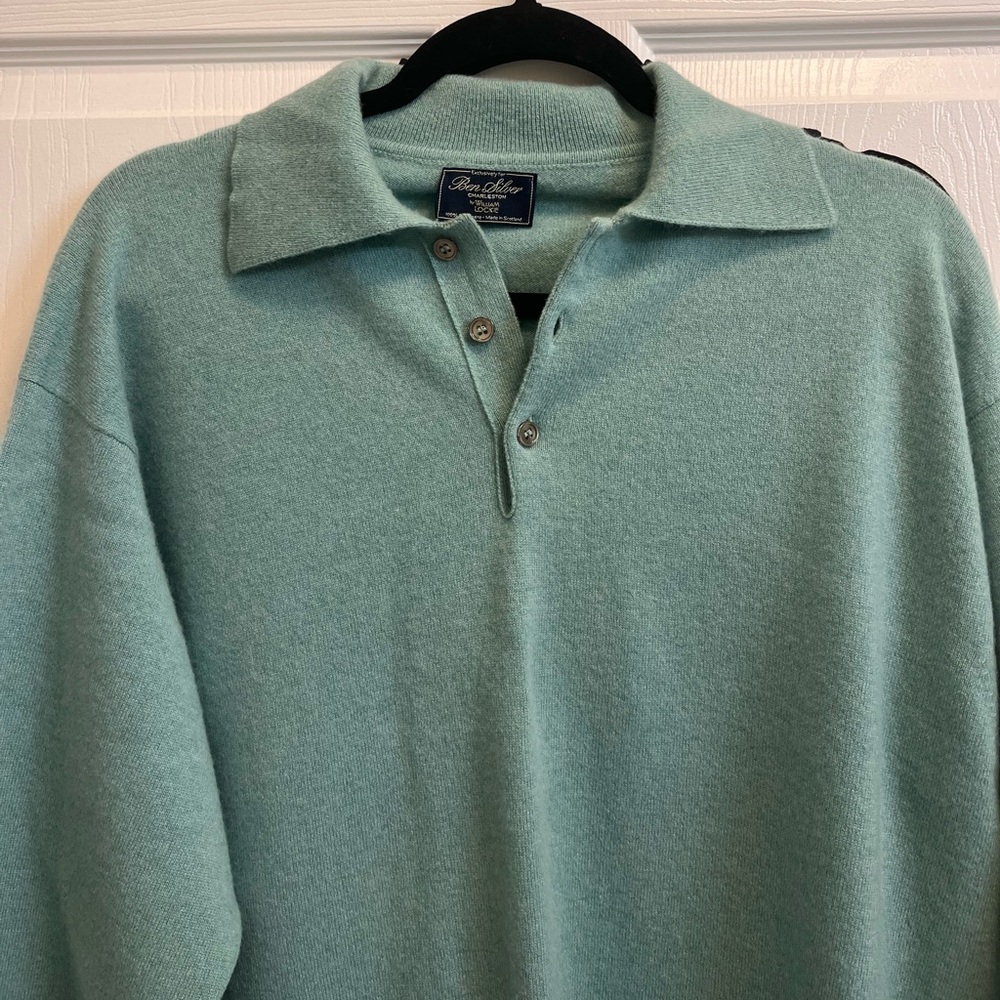 Ben Silver 100% Cashmere button up sweater